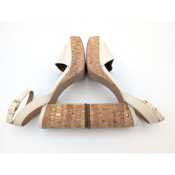 Nordstrom Rack Ansel Platform Ankle Strap Sandal Women's Cream/Tan Size US5M - Picture 7 of 8
